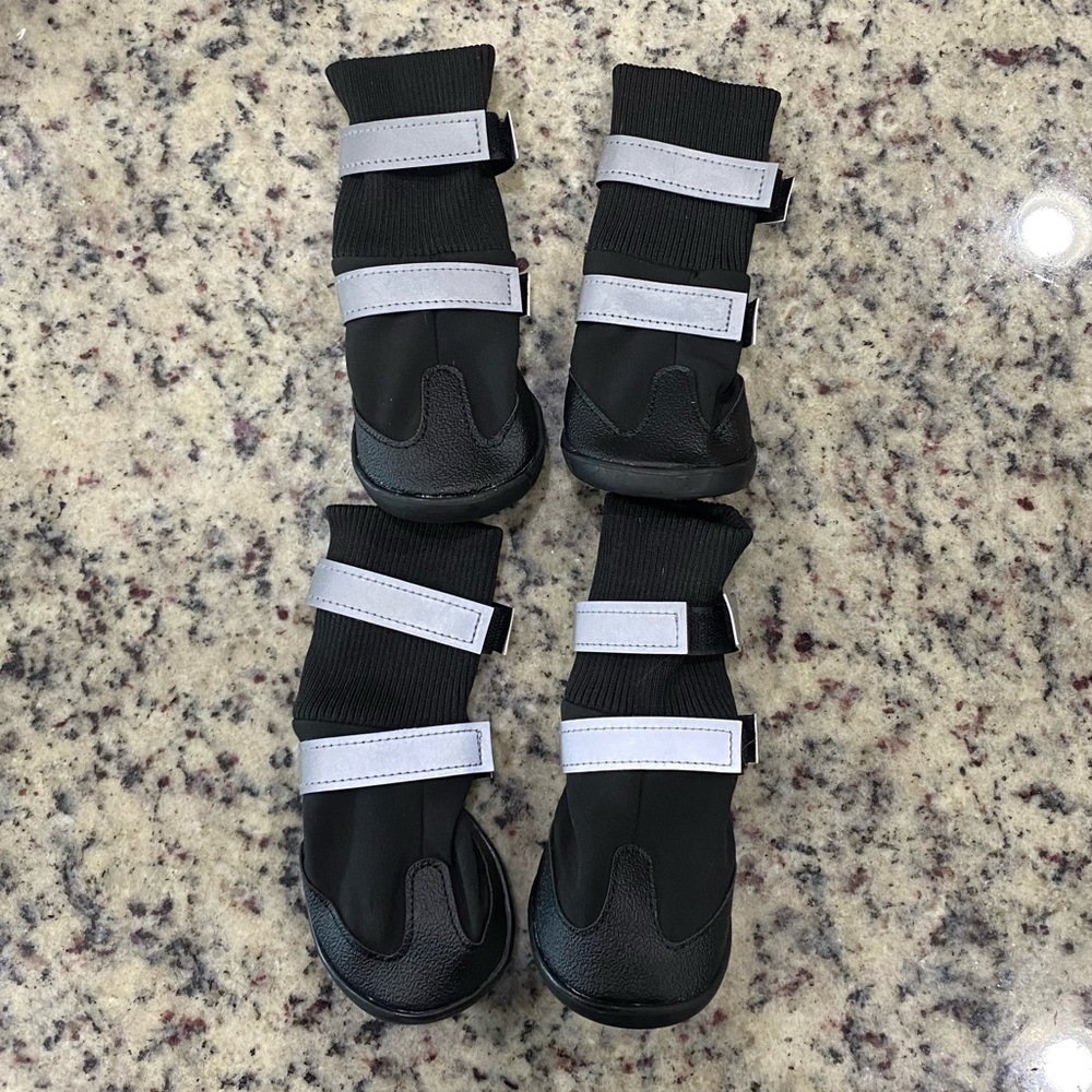 Lightly used dog booties for all weather
